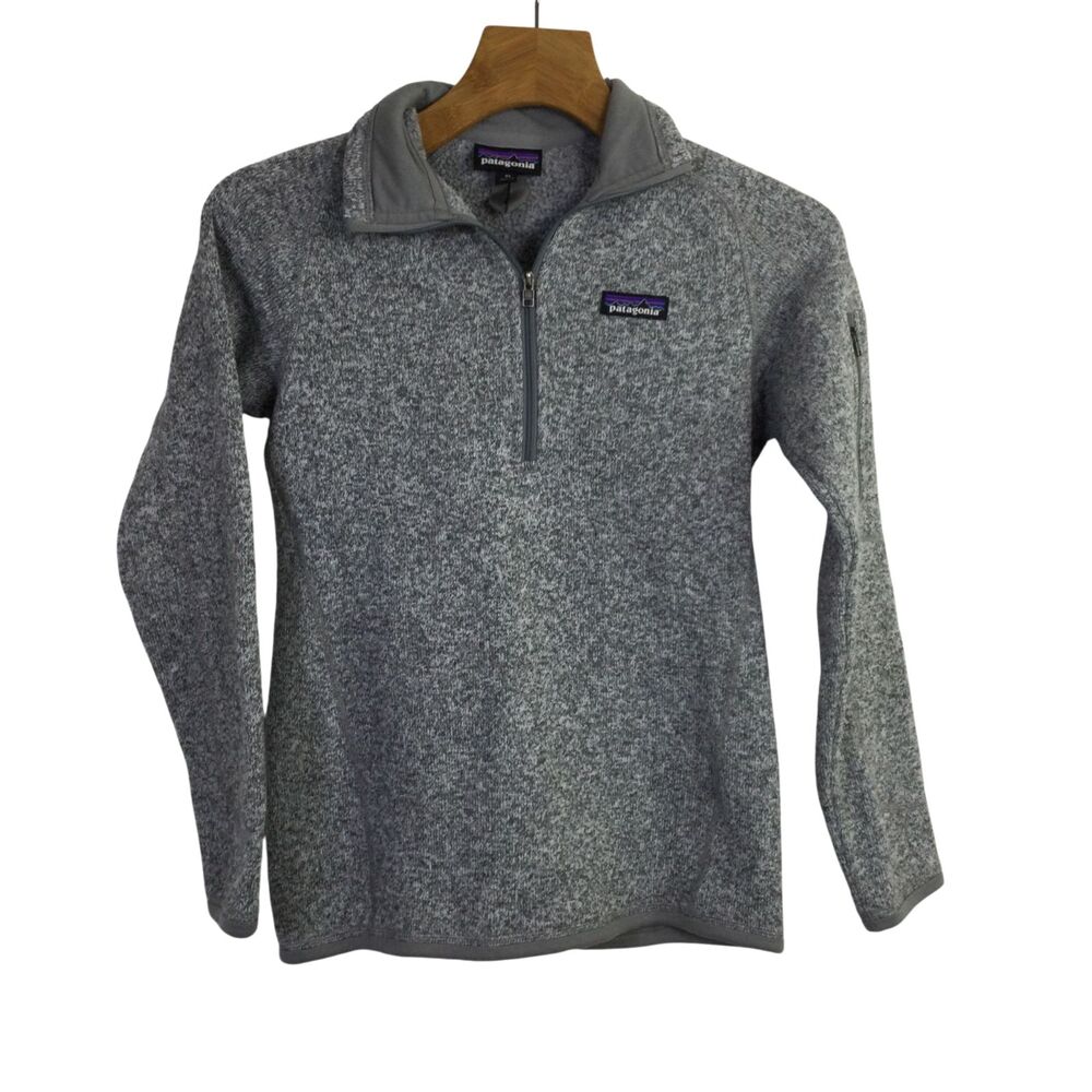 Patagonia Women's 1/4-Zip Fleece Better Sweater Long Sleeves Gray Size XS